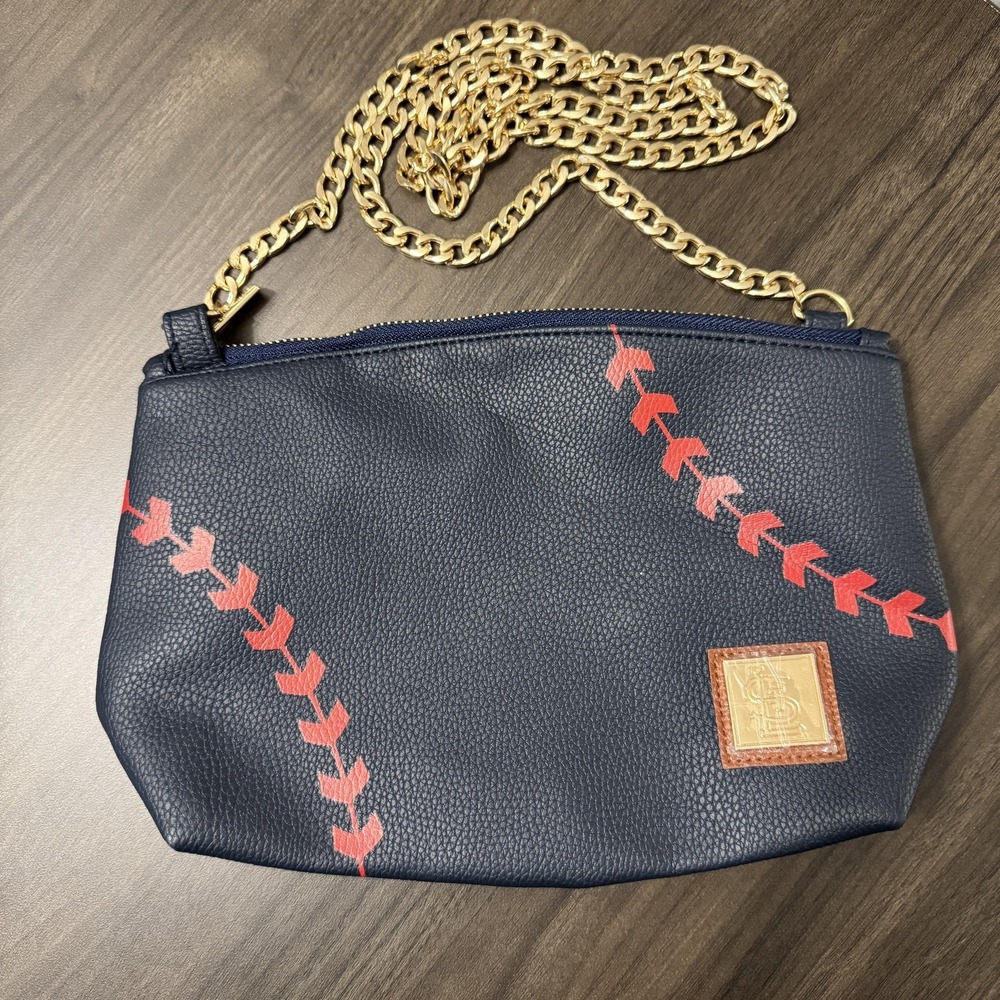 St. Louis Cardinals Purse Womens One Size Blue MLB Baseball Chain Bag Crossbody